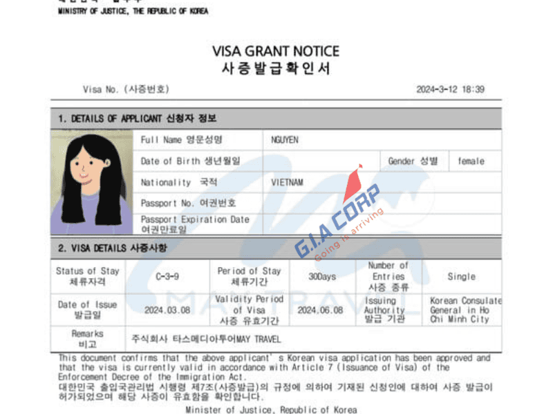 Xin Visa Hàn Quốc Tại Cần Thơ 2026 – Hồ Sơ & Thủ Tục Chi Tiết | G.I.A CORP