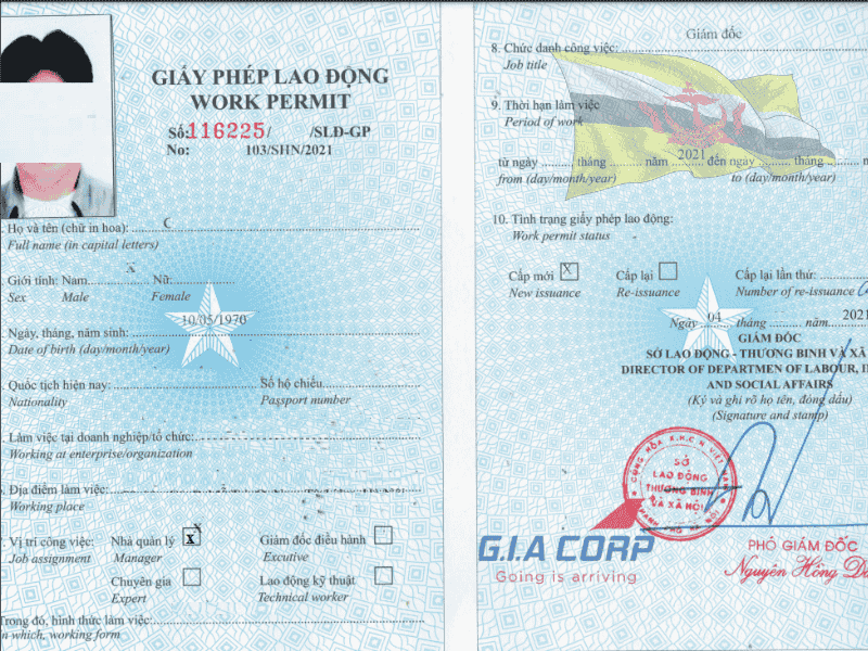 Thủ tục xin giấy phép lao động cho người Brunei tại Việt Nam
